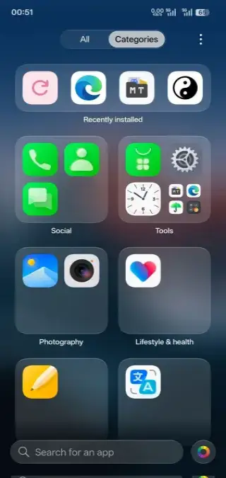 Realme UI 8.0 Frosted Glass Effect